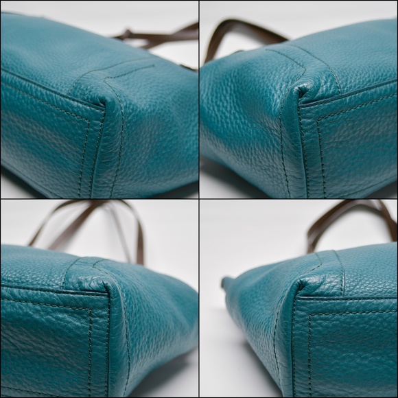 COLE HAAN Pebbled Leather Tote Bag with Tassel - Picture 14 of 15